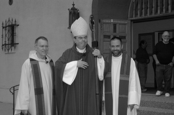 Bishop Michael Sheridan of Colorado Springs and Fr, Drew