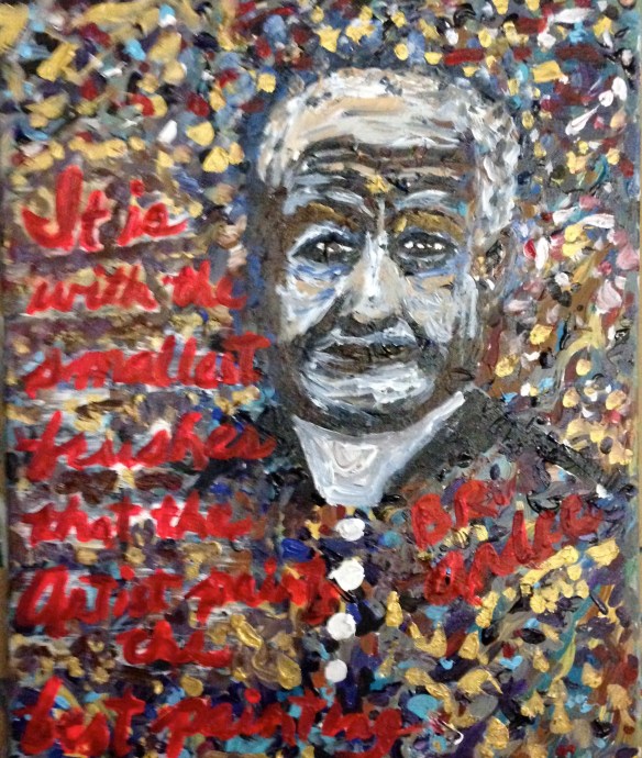 "With the smallest brush" Painting: Ronald Raab, CSC